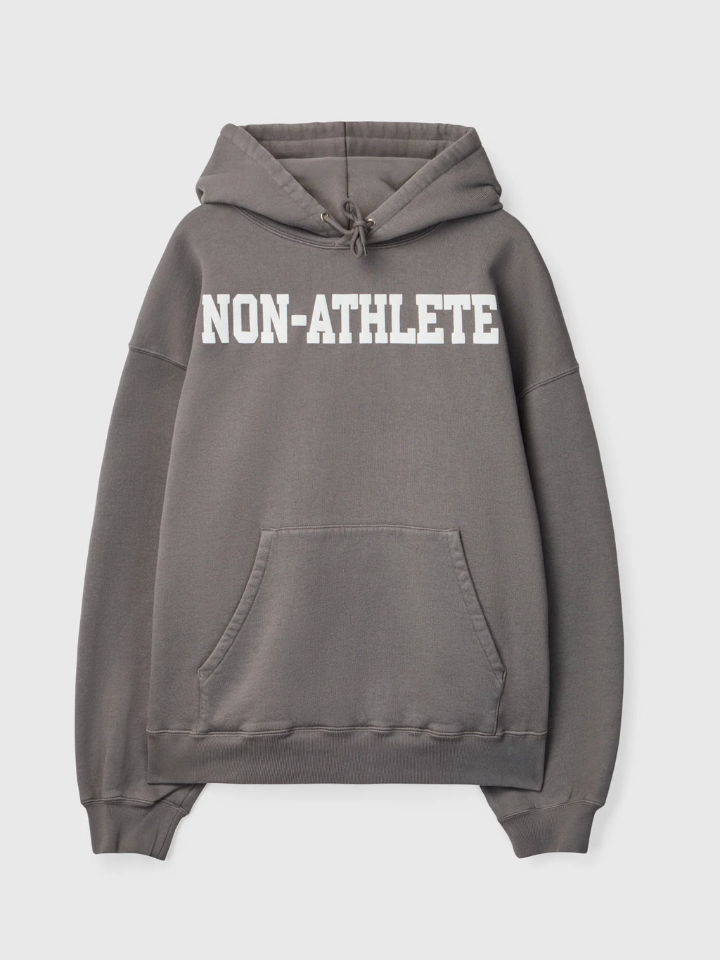 Front view of the Boxy Hoodie Grey by Non-Athlete