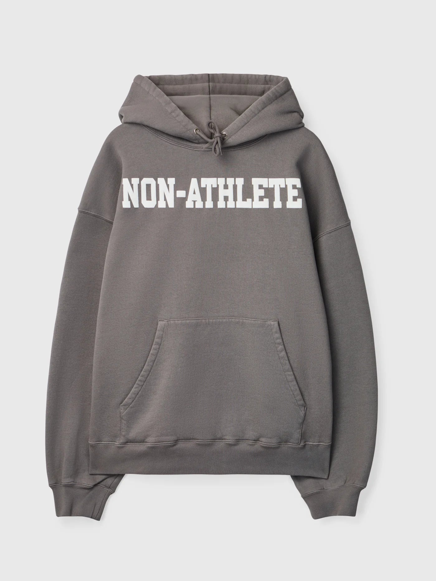 Front view of the Boxy Hoodie Grey by Non-Athlete